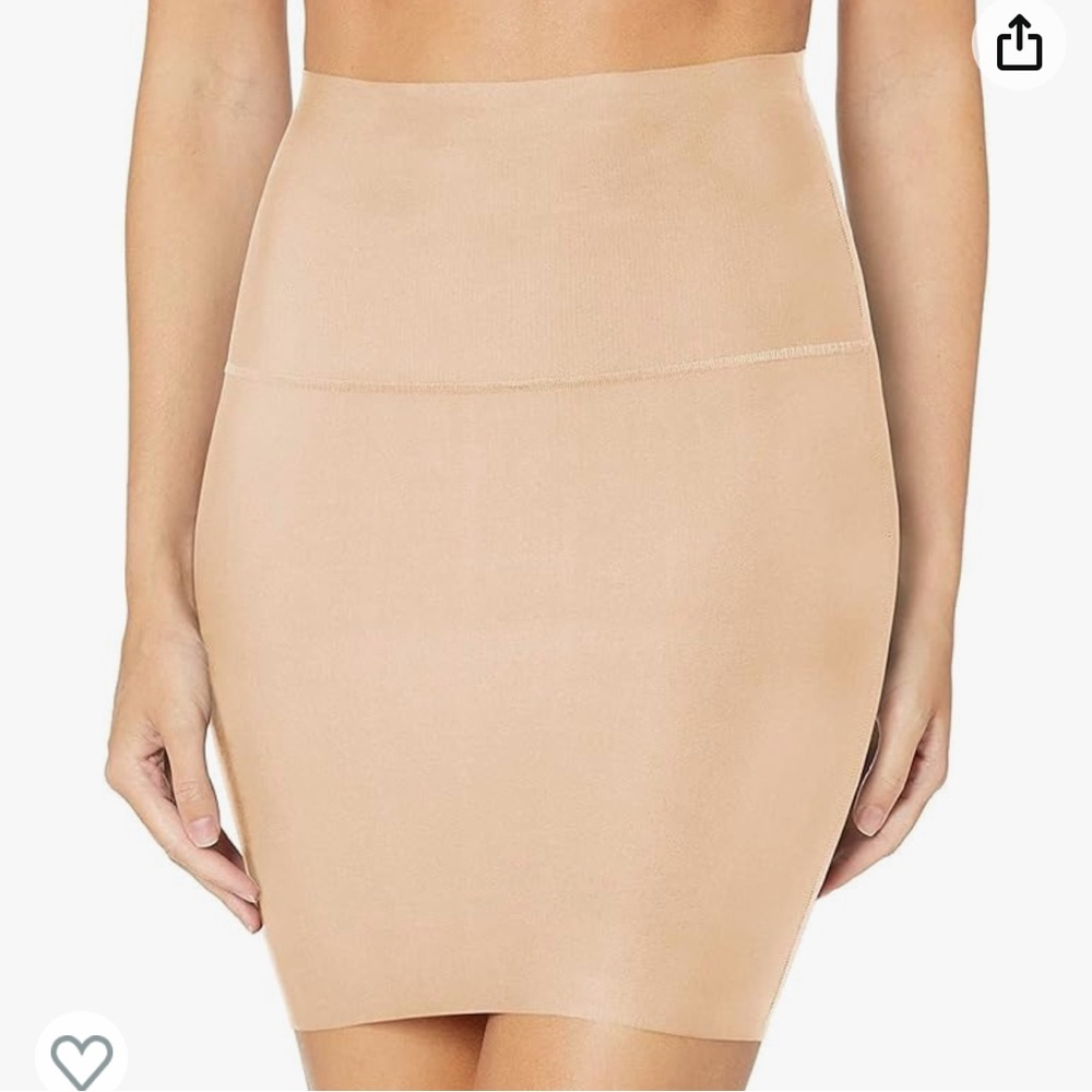 Maidenform Women's Tame Your Tummy Half Slip Shapewear 2 Black Nude size Large